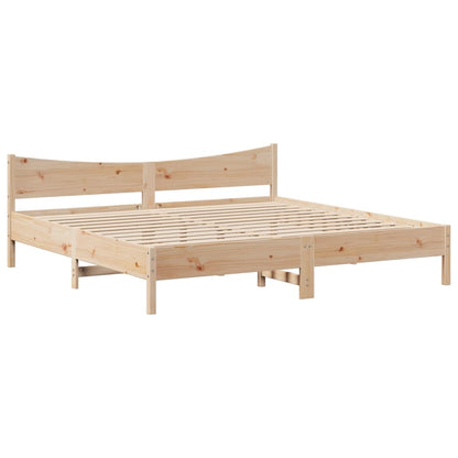 Bed Frame without Mattress 200x200 cm Solid Wood Pine