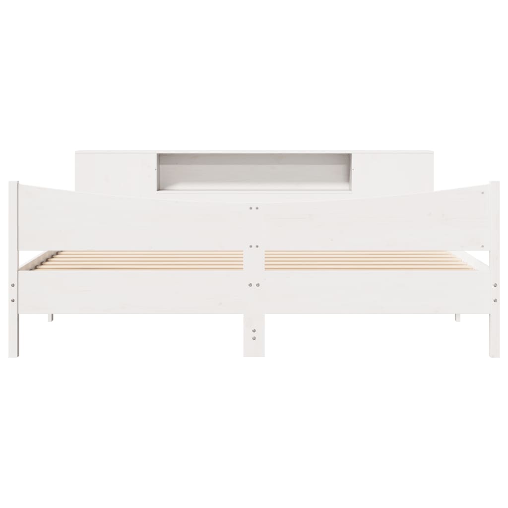 Bed Frame without Mattress White 180x200 cm Super King Solid Wood Pine