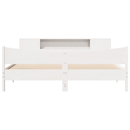Bed Frame without Mattress White 180x200 cm Super King Solid Wood Pine