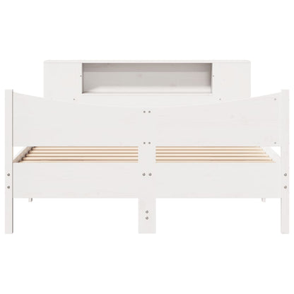 Bed Frame without Mattress White 150x200 cm King Size Solid Wood Pine