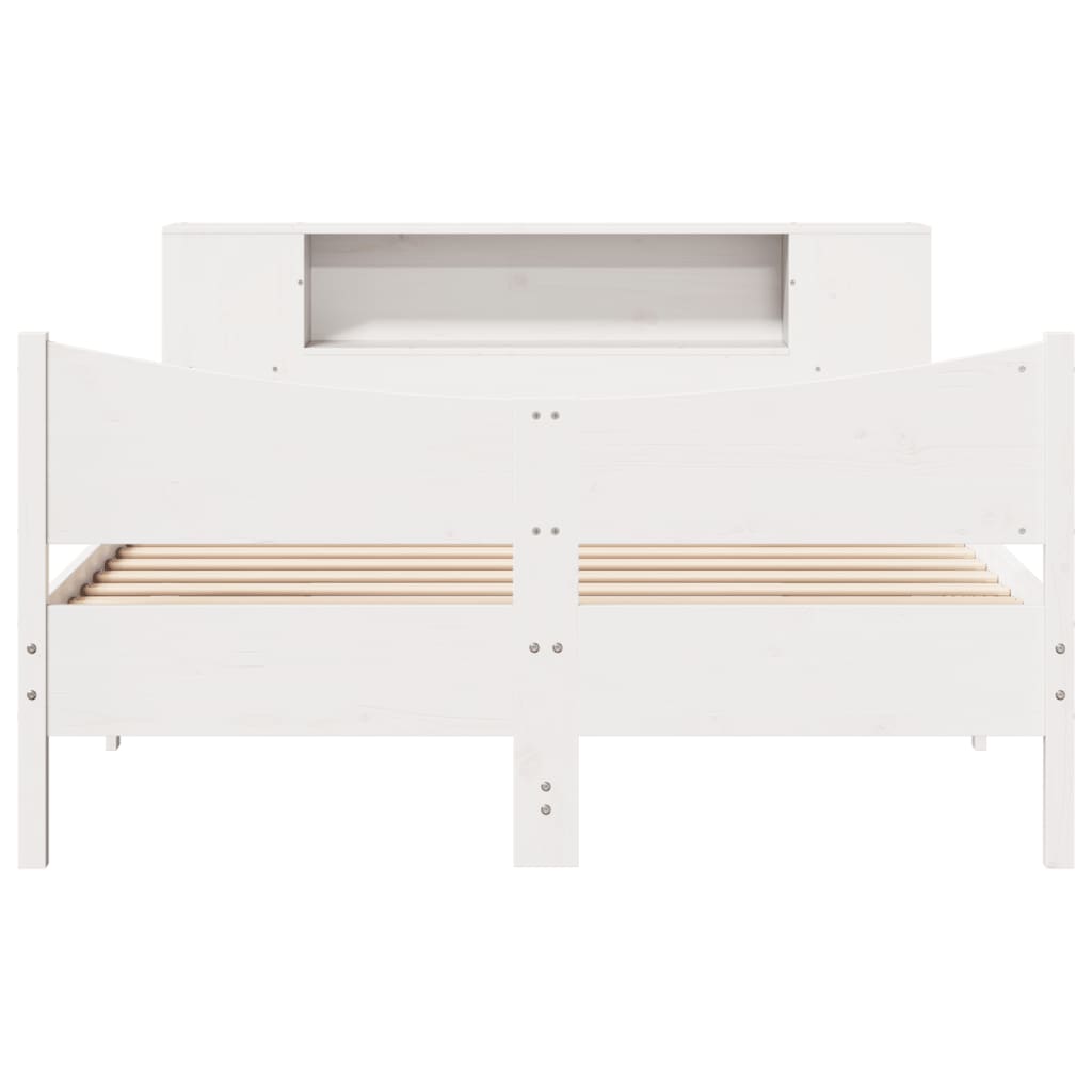 Bed Frame without Mattress White 120x200 cm Solid Wood Pine