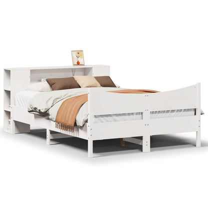 Bed Frame without Mattress White 120x190 cm Small Double Solid Wood Pine