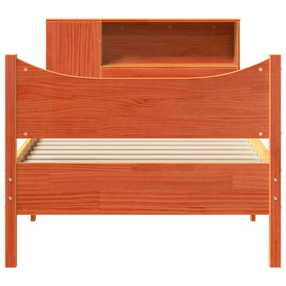 Bed Frame without Mattress Wax Brown 75x190 cm Small Single Solid Wood Pine