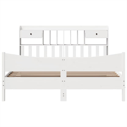 Bed Frame without Mattress White 180x200 cm Super King Solid Wood Pine