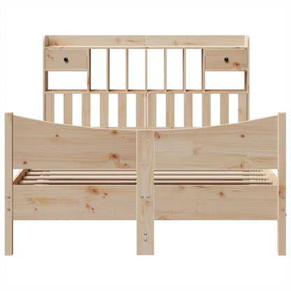 Bed Frame without Mattress 140x200 cm Solid Wood Pine