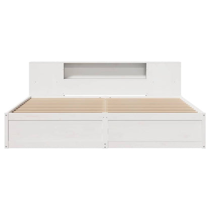 Bed Frame without Mattress White 180x200 cm Super King Solid Wood Pine
