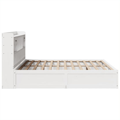 Bed Frame without Mattress White 180x200 cm Super King Solid Wood Pine