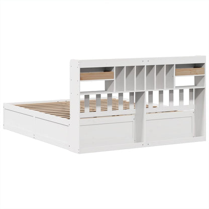 Bed Frame without Mattress White 180x200 cm Super King Solid Wood Pine