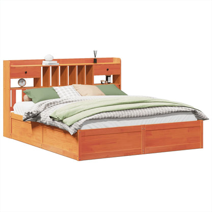 Bed Frame without Mattress Wax Brown 180x200 cm Super King Solid Wood Pine