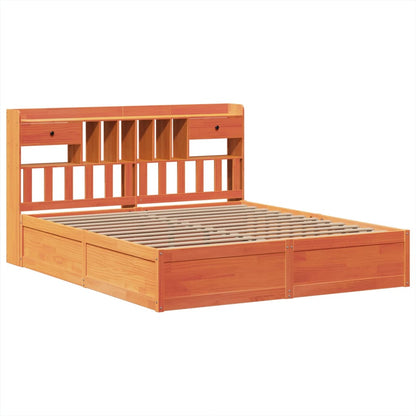 Bed Frame without Mattress Wax Brown 180x200 cm Super King Solid Wood Pine