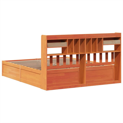 Bed Frame without Mattress Wax Brown 180x200 cm Super King Solid Wood Pine