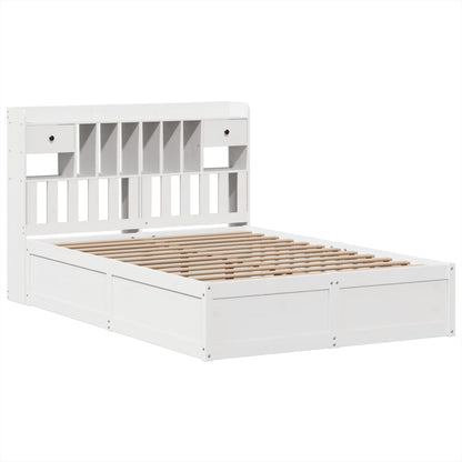 Bed Frame without Mattress White 160x200 cm Solid Wood Pine