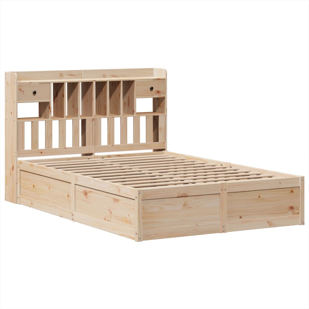 Bed Frame without Mattress 140x200 cm Solid Wood Pine