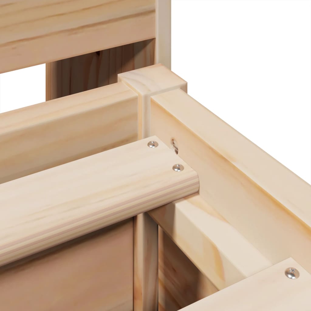 Bed Frame without Mattress 140x200 cm Solid Wood Pine