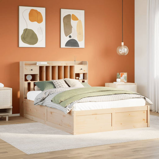 Bed Frame without Mattress 140x200 cm Solid Wood Pine