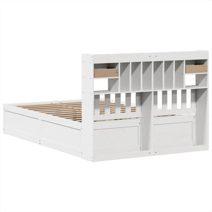 Bed Frame without Mattress White 140x200 cm Solid Wood Pine