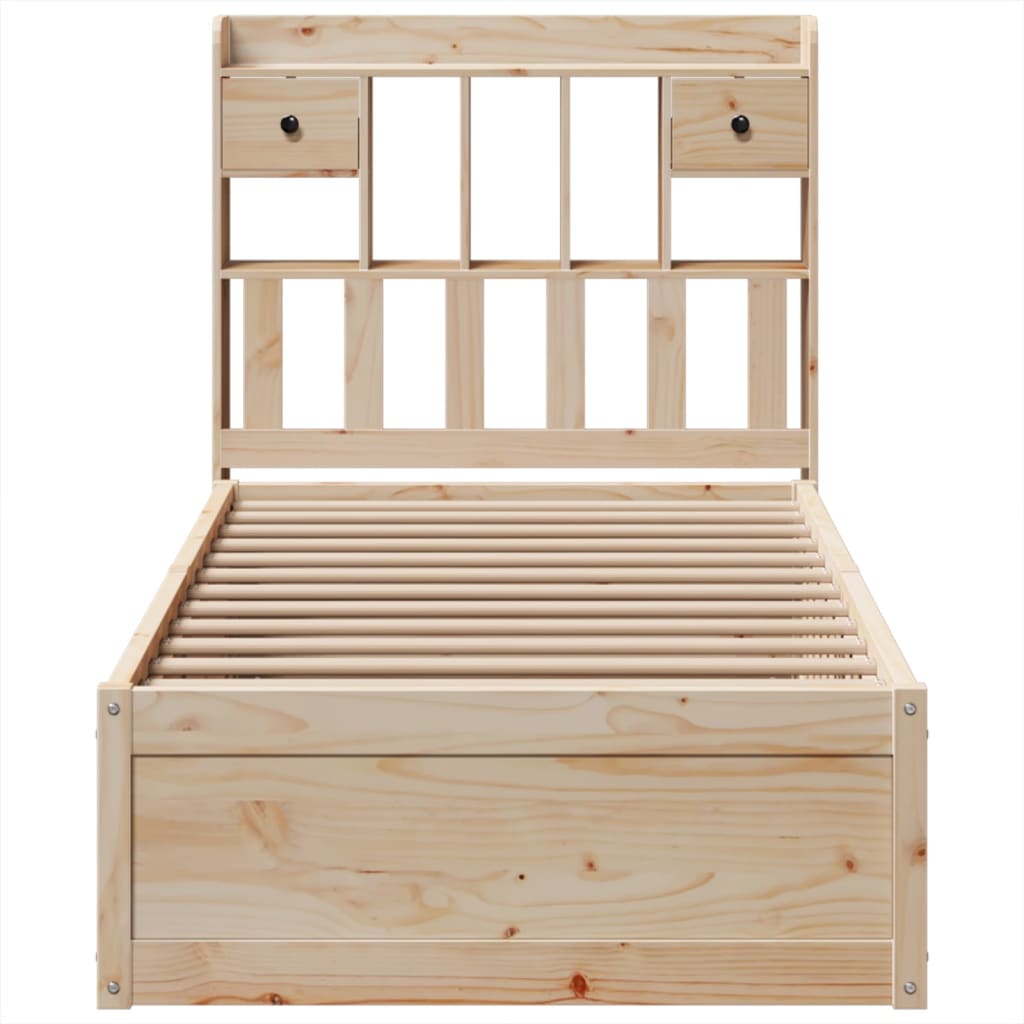 Bed Frame without Mattress 100x200 cm Solid Wood Pine