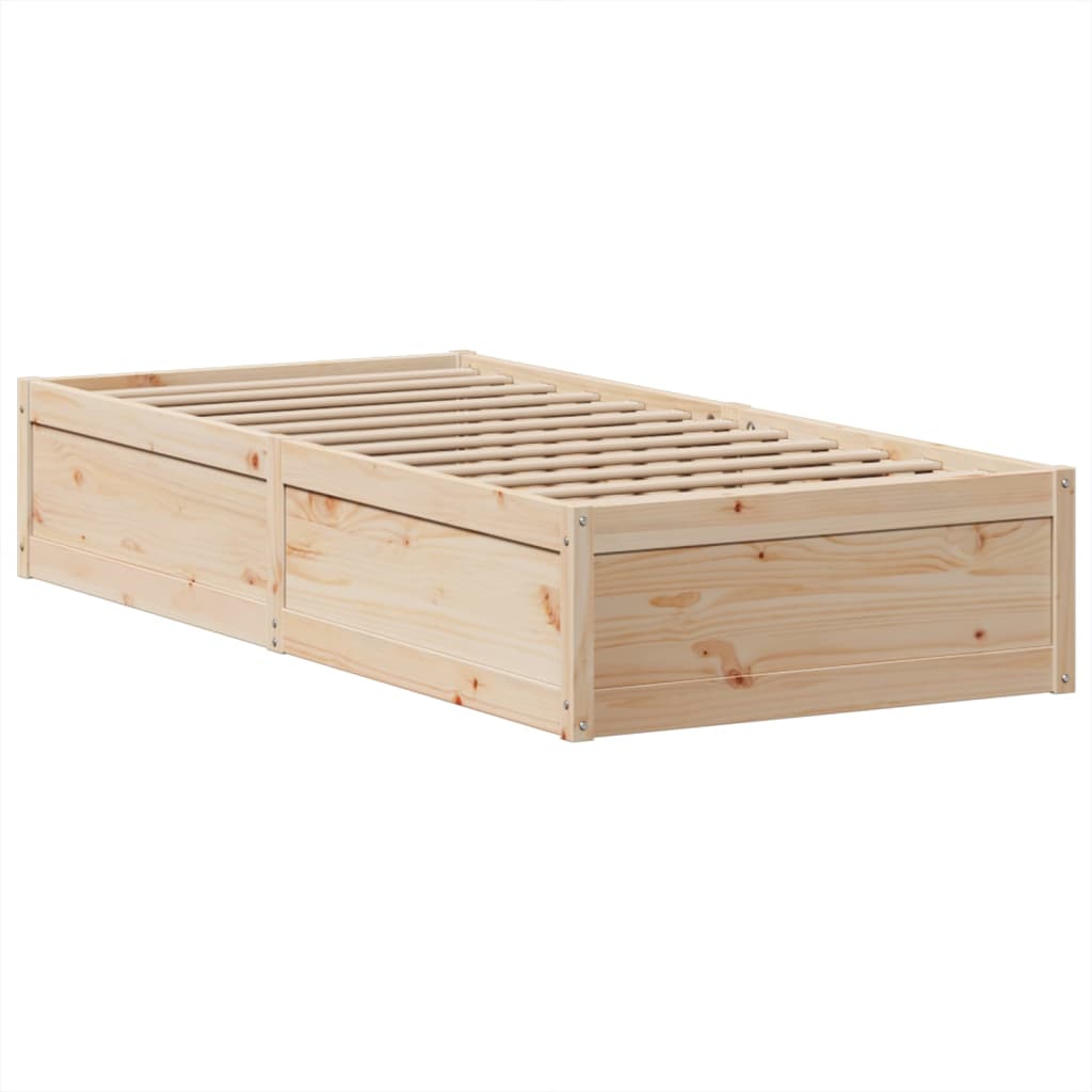 Bed Frame without Mattress 100x200 cm Solid Wood Pine