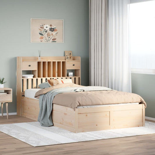 Bed Frame without Mattress 135x190 cm Double Solid Wood Pine