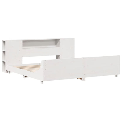 Bed Frame without Mattress White 180x200 cm Super King Solid Wood Pine