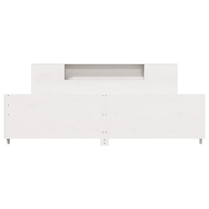 Bed Frame without Mattress White 180x200 cm Super King Solid Wood Pine