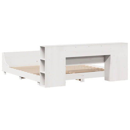Bed Frame without Mattress White 180x200 cm Super King Solid Wood Pine