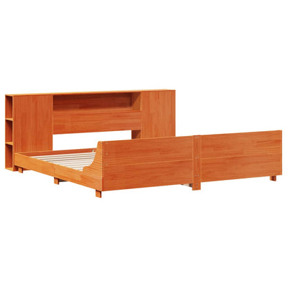 Bed Frame without Mattress Wax Brown 180x200 cm Super King Solid Wood Pine