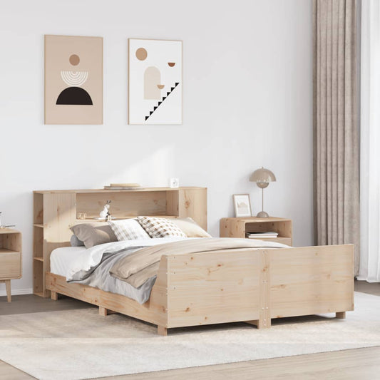 Bed Frame without Mattress 150x200 cm King Size Solid Wood Pine