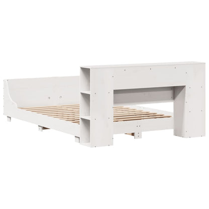 Bed Frame without Mattress White 120x190 cm Small Double Solid Wood Pine