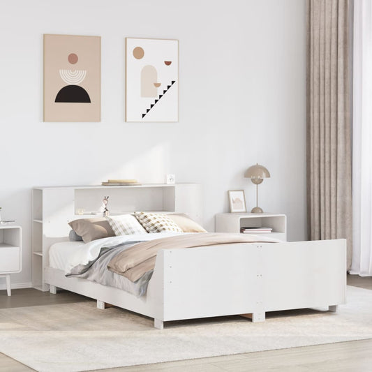 Bed Frame without Mattress White 120x190 cm Small Double Solid Wood Pine