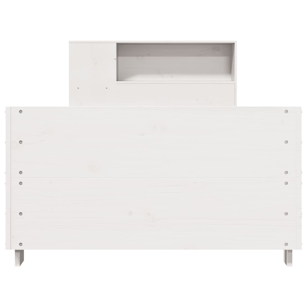 Bed Frame without Mattress White 100x200 cm Solid Wood Pine