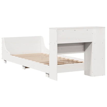 Bed Frame without Mattress White 100x200 cm Solid Wood Pine