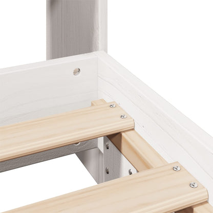 Bed Frame without Mattress White 100x200 cm Solid Wood Pine