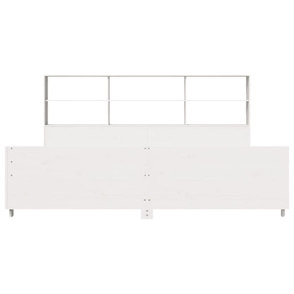 Bed Frame without Mattress White 180x200 cm Super King Solid Wood Pine