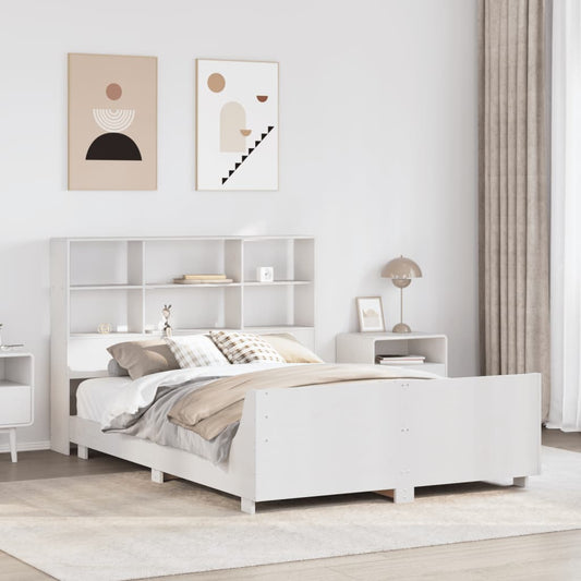 Bed Frame without Mattress White 140x200 cm Solid Wood Pine