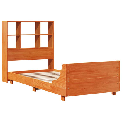 Bed Frame without Mattress Wax Brown 100x200 cm Solid Wood Pine