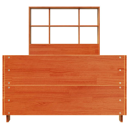 Bed Frame without Mattress Wax Brown 100x200 cm Solid Wood Pine
