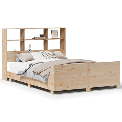 Bed Frame without Mattress 140x190 cm Solid Wood Pine