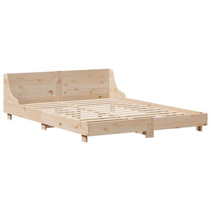 Bed Frame without Mattress 140x190 cm Solid Wood Pine