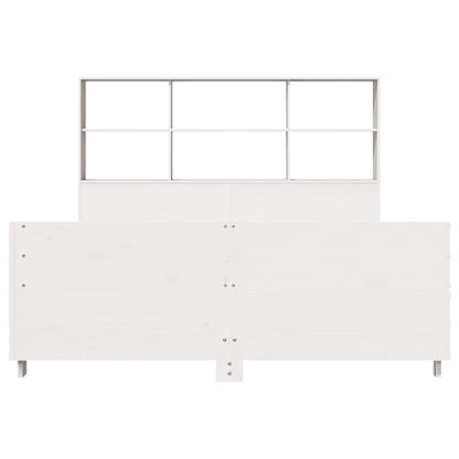Bed Frame without Mattress White 140x190 cm Solid Wood Pine