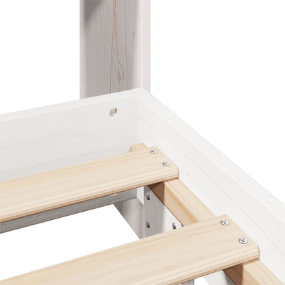 Bed Frame without Mattress White 140x190 cm Solid Wood Pine