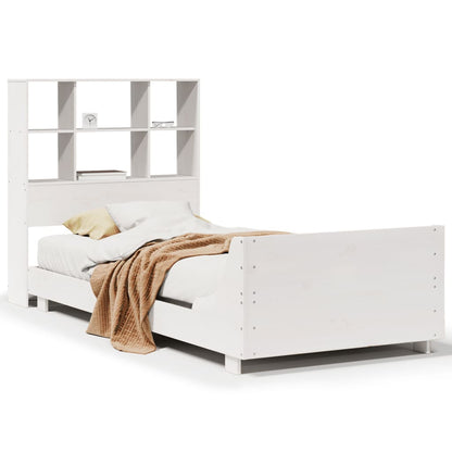 Bed Frame without Mattress White 90x190 cm Single Solid Wood Pine