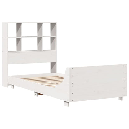 Bed Frame without Mattress White 90x190 cm Single Solid Wood Pine