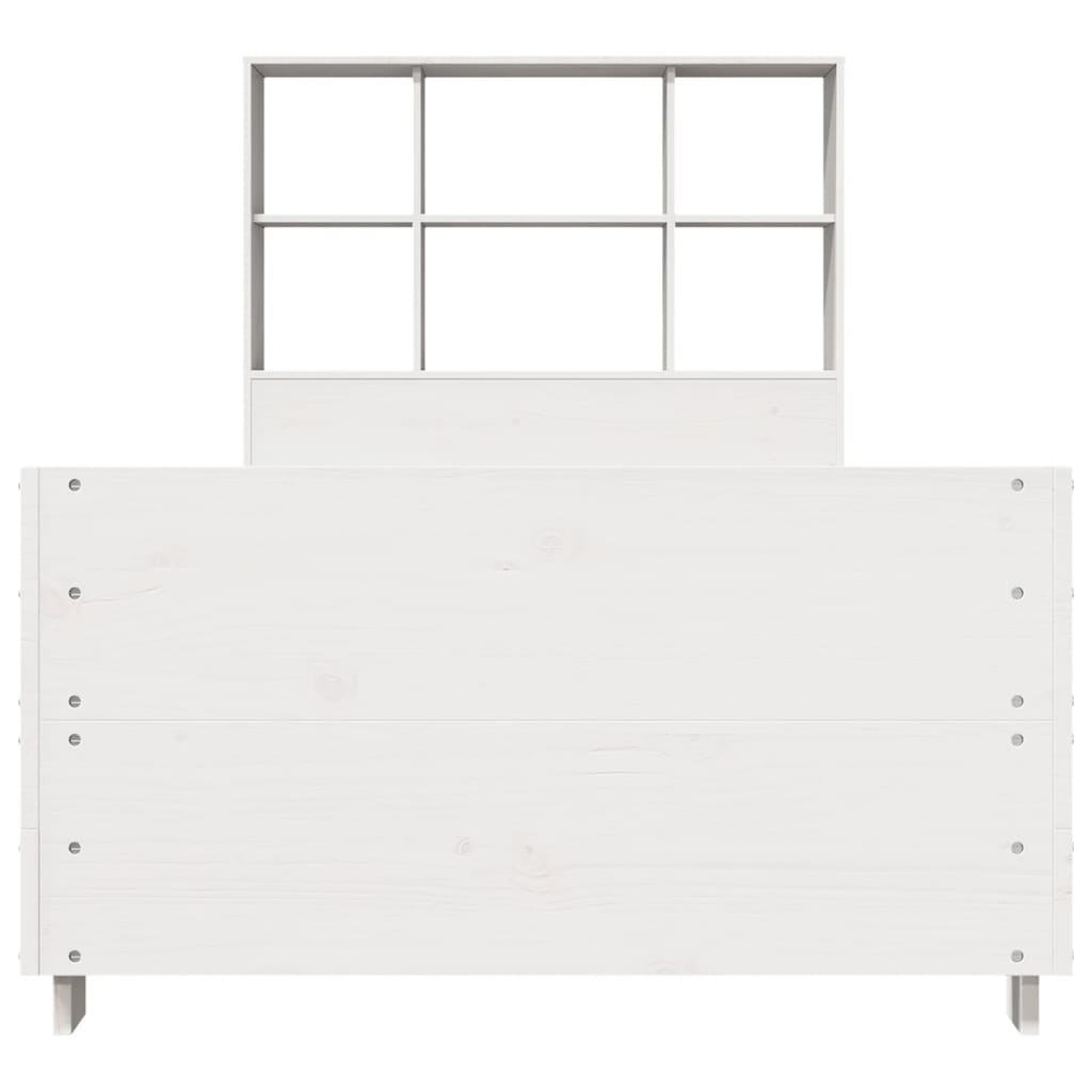 Bed Frame without Mattress White 90x190 cm Single Solid Wood Pine