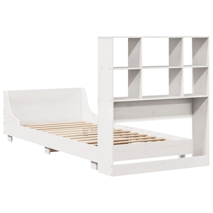 Bed Frame without Mattress White 90x190 cm Single Solid Wood Pine