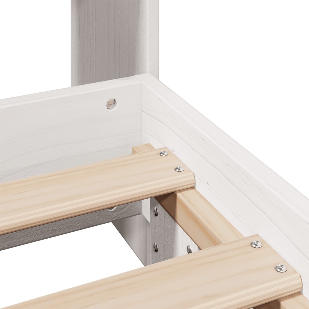 Bed Frame without Mattress White 90x190 cm Single Solid Wood Pine