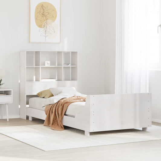 Bed Frame without Mattress White 90x190 cm Single Solid Wood Pine