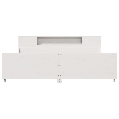 Bed Frame without Mattress White 200x200 cm Solid Wood Pine
