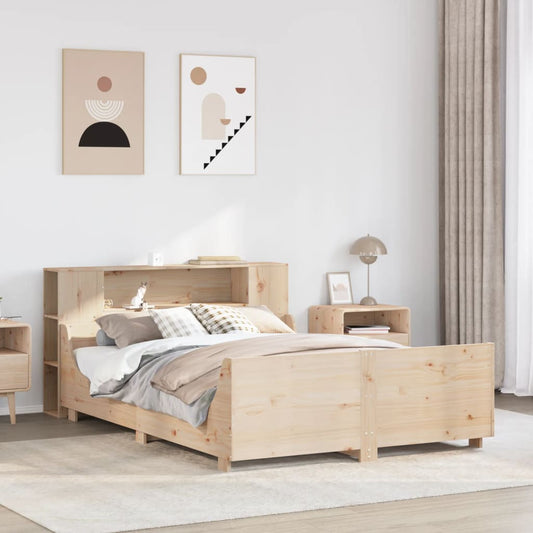 Bed Frame without Mattress 120x200 cm Solid Wood Pine