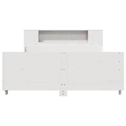 Bed Frame without Mattress White 140x190 cm Solid Wood Pine